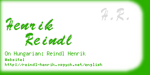 henrik reindl business card